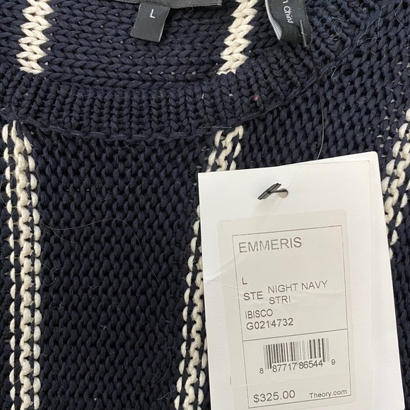 Theory size L NIGHT Navy Short sleeve Sweater